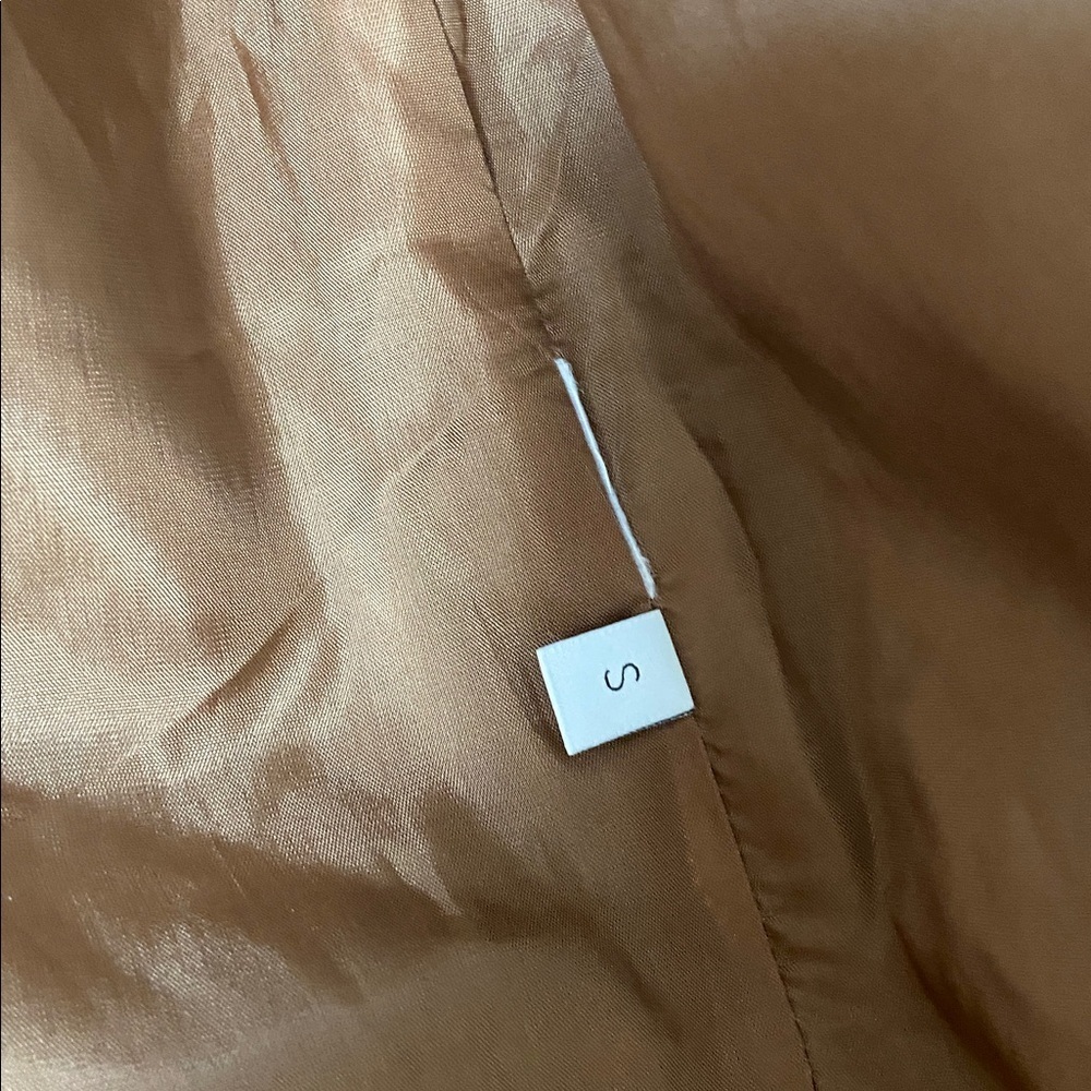 Deveaux New York Ari Camel Brown Vegan Faux Leather Jacket - Picture 13 of 14